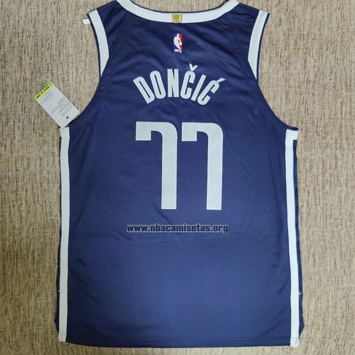 Camiseta Dallas Mavericks Luka Doncic NO 77 Statement Autentico 2022-23 Azul